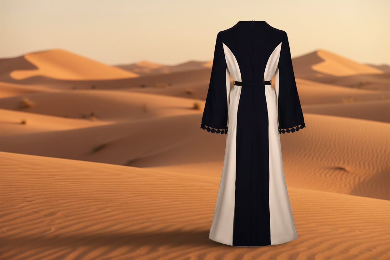 عباية كتان بتصميم أنيق
