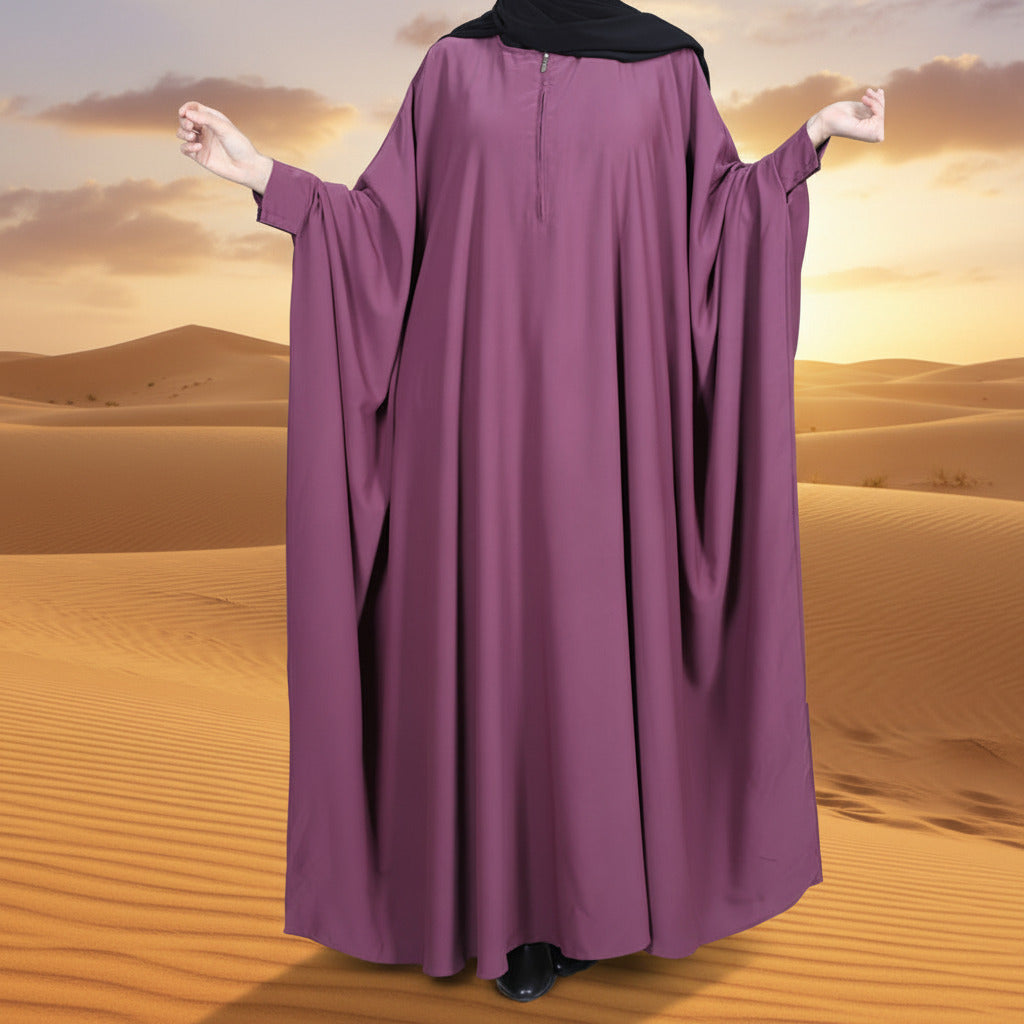 طقم عباية بخمار بتصميم أنيق
